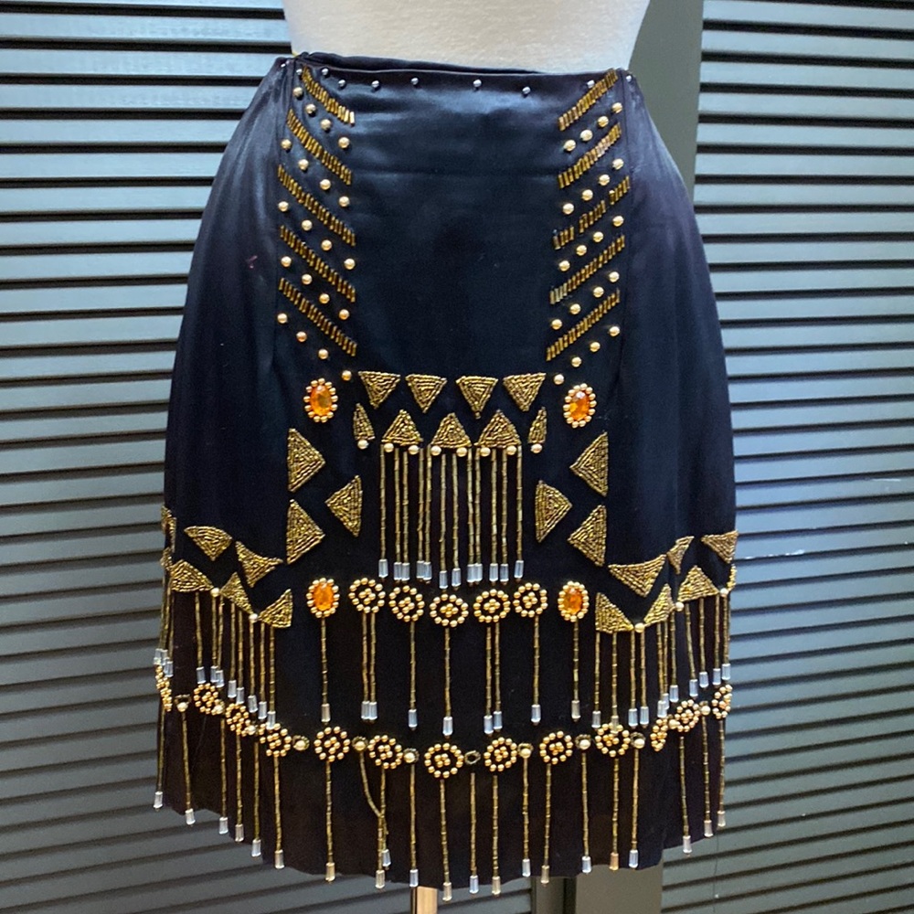 Lumari beaded skirt hand made haute couture